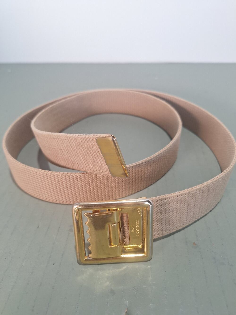 Vintage Officers Equipment Co Canvas Military Utility Belt 44” 4-76 Beige